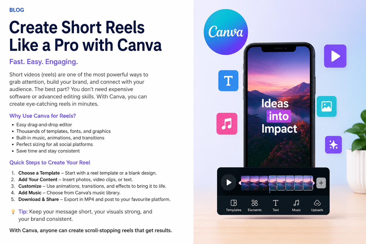 Create Short Reels with Canva: Simple, Fast and Effective